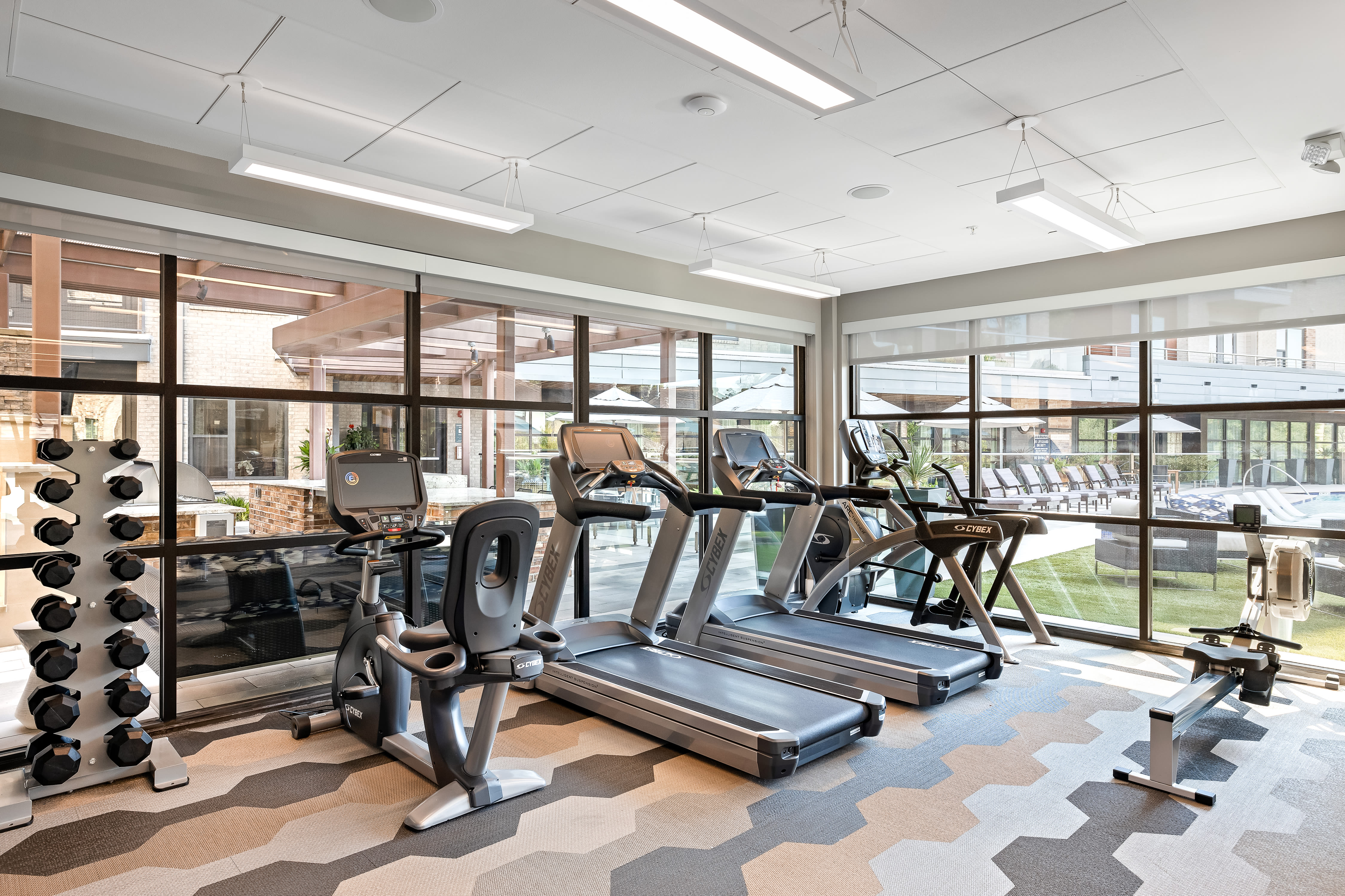 Fitness studio at Anthology of Tanglewood in Houston, Texas